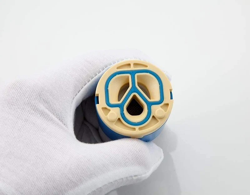 10pcs 40mm Keramikkartusche für Wasserhahnmischer Low Torque Spindel Free Rotation Flat Base Küchenarmatur Zubehör F50