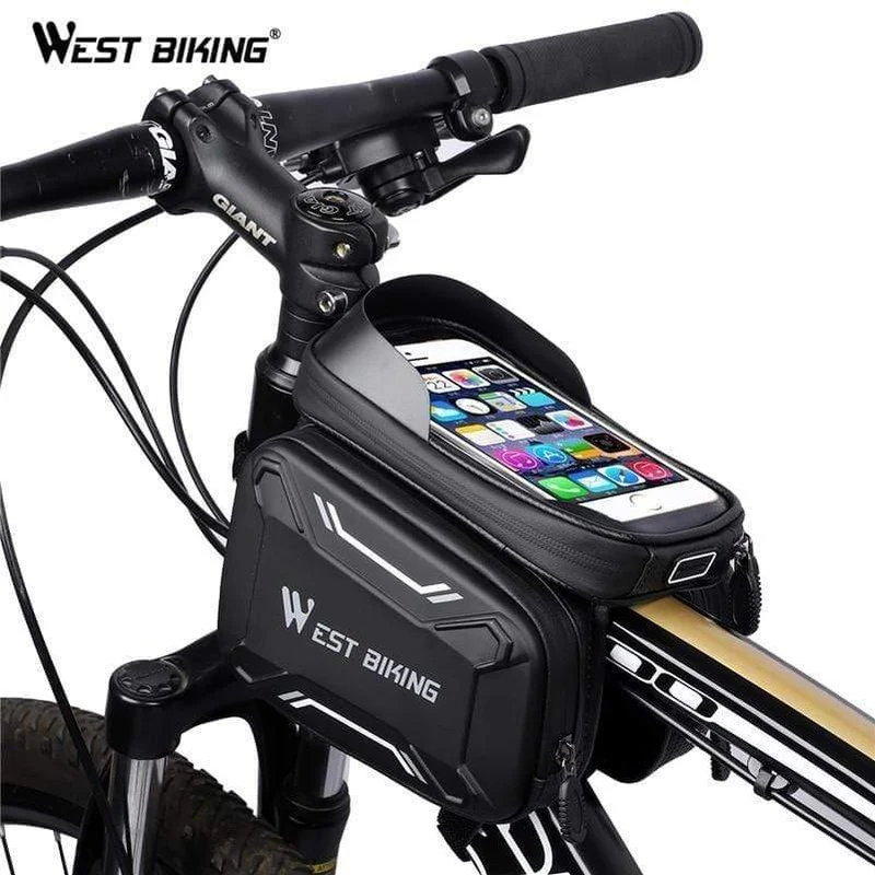 Fahrradtaschen Frontrahmen Hochwertige MTB Fahrradtasche Fahrradzubehör Wasserdichte Screen Touch Top Tube Handytasche