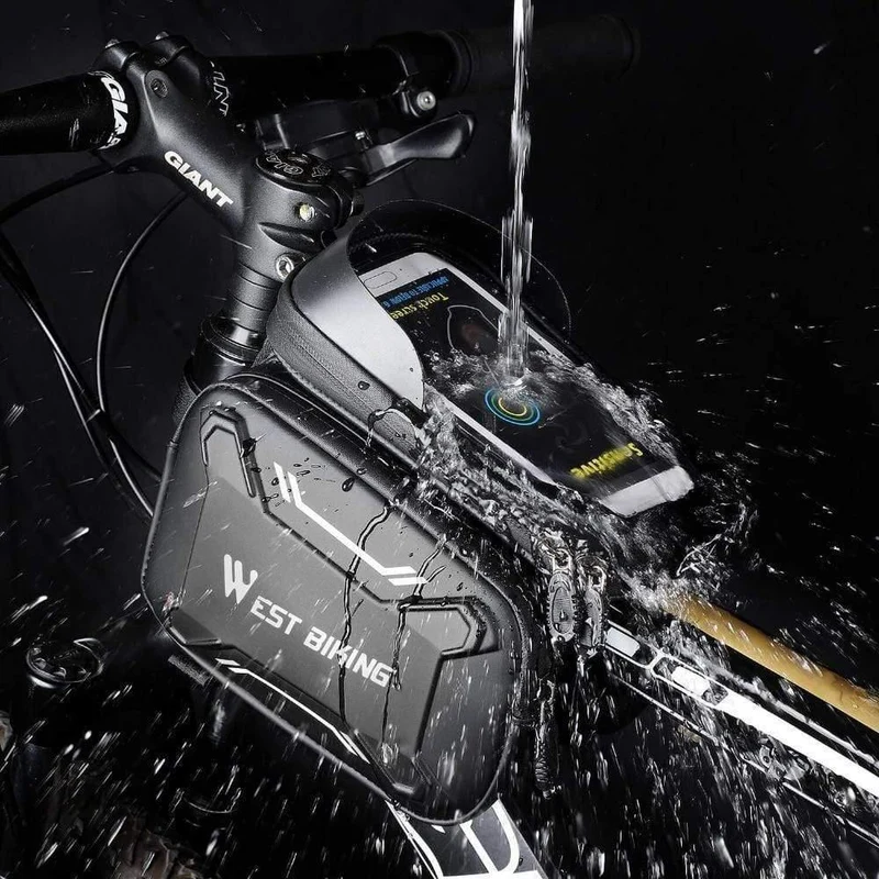Fahrradtaschen Frontrahmen Hochwertige MTB Fahrradtasche Fahrradzubehör Wasserdichte Screen Touch Top Tube Handytasche