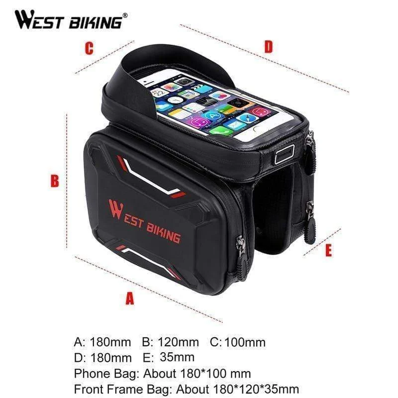Fahrradtaschen Frontrahmen Hochwertige MTB Fahrradtasche Fahrradzubehör Wasserdichte Screen Touch Top Tube Handytasche