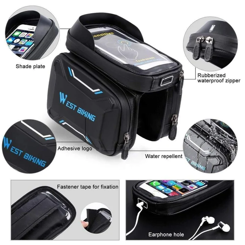Fahrradtaschen Frontrahmen Hochwertige MTB Fahrradtasche Fahrradzubehör Wasserdichte Screen Touch Top Tube Handytasche