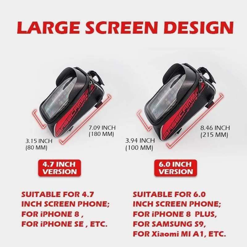 Fahrradtasche Regendichte Tasche für Fahrrad-Vorderrohr-Fahrradtasche Telefonkastenrahmen Fahrradtasche MTB Pannier Fahrradzubehör