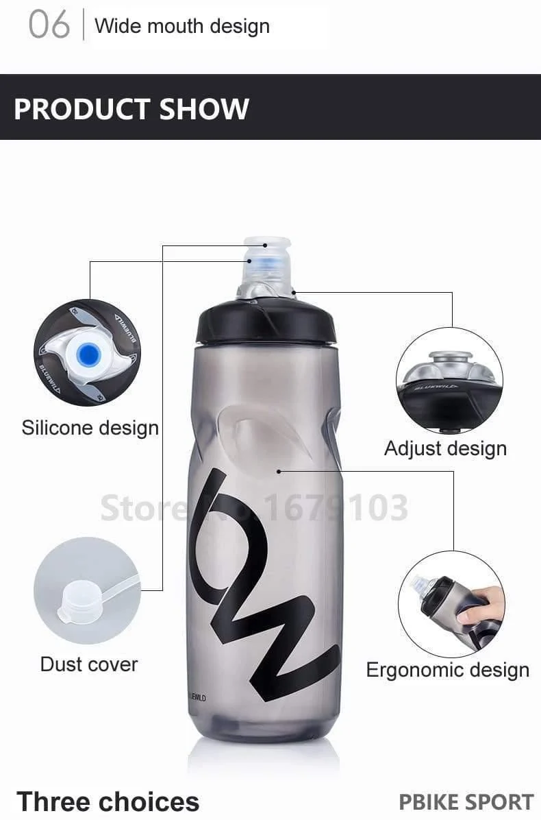 Wasserflasche MTB Radfahren Camping Radfahren Fahrrad Kunststoff Glaskolben Outdoor Bike Wasserkocher Reiten Tasse 620/750ml Dropshipping