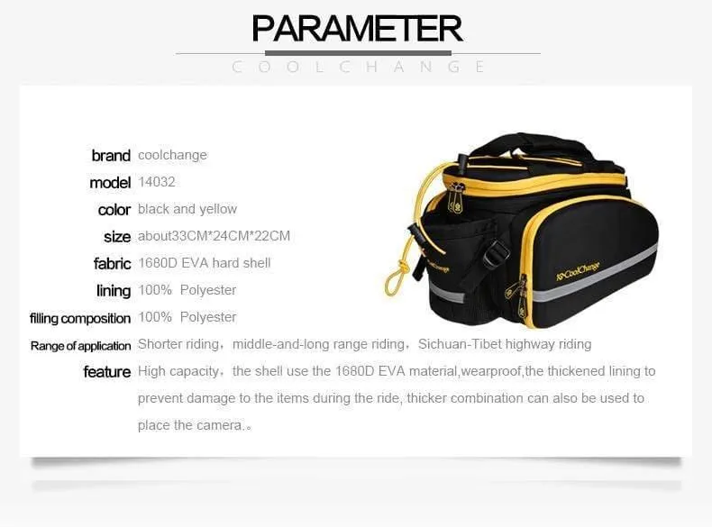 Wasserdichte Fahrradtasche 35L Multifunktions Tragbare Radfahren Rücksitz Rückentasche Fahrradtasche Schulter Handtasche Zubehör