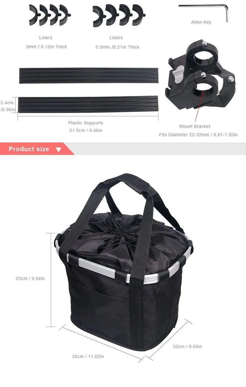 Fahrradkorb Lenker Fahrradtasche Fahrradträger Fahrradreithülle Fahrradfahren Vordere Gepäcktasche 3.0KG Load