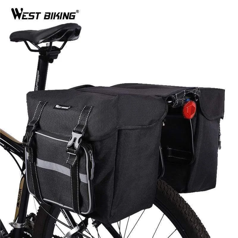 25L Fahrradtaschen Radfahren Hinten Doppelseite Reisetasche Schwanz Sitztasche Fahrrad Gepäckträger Fahrradträger Kofferraumtasche
