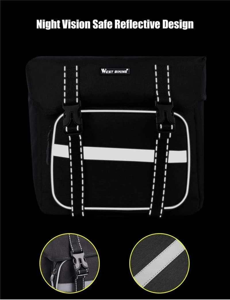 25L Fahrradtaschen Radfahren Hinten Doppelseite Reisetasche Schwanz Sitztasche Fahrrad Gepäckträger Fahrradträger Kofferraumtasche