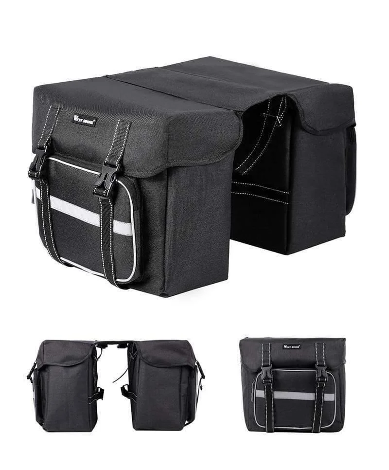 25L Fahrradtaschen Radfahren Hinten Doppelseite Reisetasche Schwanz Sitztasche Fahrrad Gepäckträger Fahrradträger Kofferraumtasche