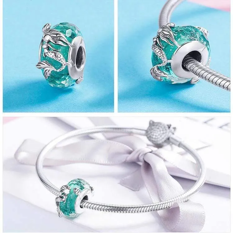 Tiefsee-Meerjungfrau-Perlen, authentische 925er Sterling-Silber-Perlen, Herstellung von Modeschmuck, Geschenk für Frauen, Verlobung, BKC1154