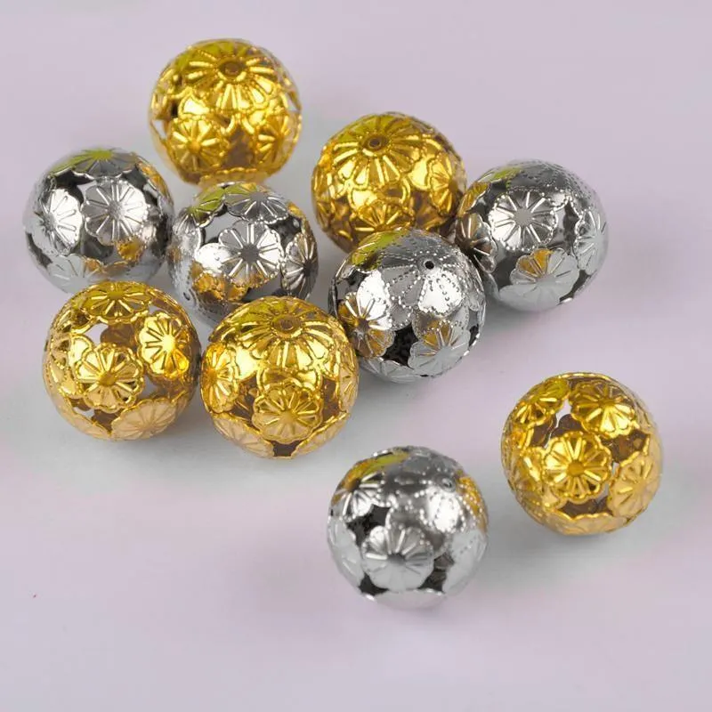 200piece 20mm Gold Rhodium Plated Spacer Beads Schmuck Spacer Erkenntnisse für die Schmuckherstellung CATJ-005