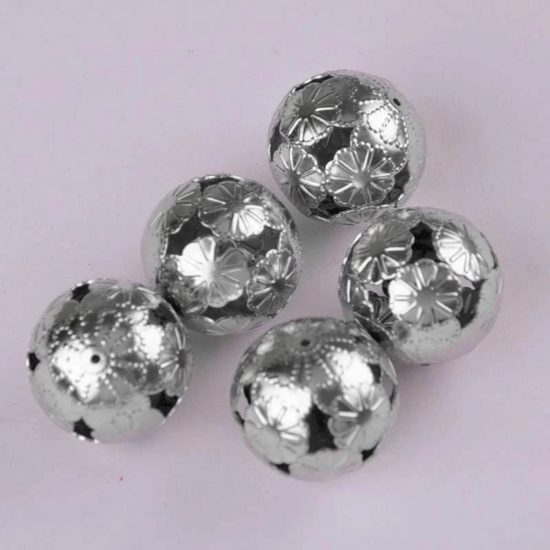 200piece 20mm Gold Rhodium Plated Spacer Beads Schmuck Spacer Erkenntnisse für die Schmuckherstellung CATJ-005