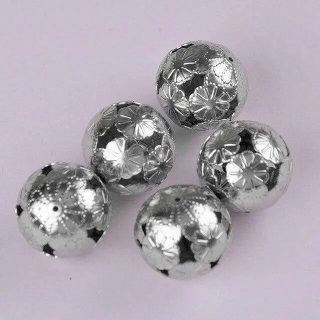 200piece 20mm Gold Rhodium Plated Spacer Beads Schmuck Spacer Erkenntnisse für die Schmuckherstellung CATJ-005