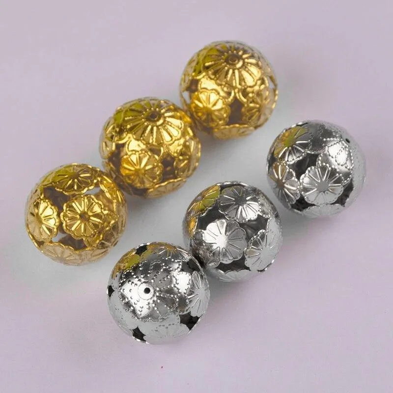 200piece 20mm Gold Rhodium Plated Spacer Beads Schmuck Spacer Erkenntnisse für die Schmuckherstellung CATJ-005