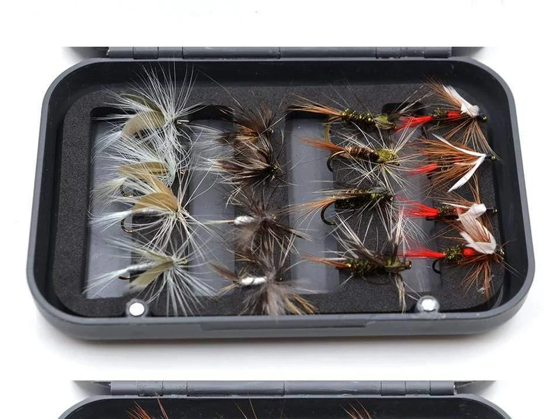 32 Teile/schachtel Forelle Nymphe Fliegenfischen Locken Trocken/Nass Fliegen Nymphen Eisfischen Lockt Künstliche Köder mit Box