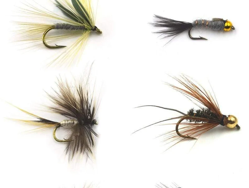 32 Teile/schachtel Forelle Nymphe Fliegenfischen Locken Trocken/Nass Fliegen Nymphen Eisfischen Lockt Künstliche Köder mit Box