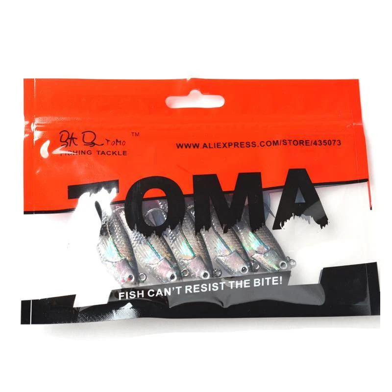5 Teile/los 3D Augen Blei Angeln Lockt Mit T Schwanz Weiche Angeln Locken Einzel Haken Köder künstliche köder jig wobbler gummi 80mm/9g