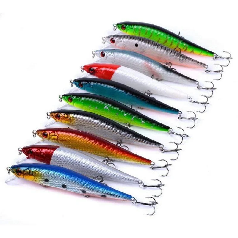 10 teile/satz 23g 14cm Isca Künstliche Harten Köder Pesca Minnow Angeln Lockt Wobbler Crankbait Haken 3D Augen Angeln Crankbait leurre