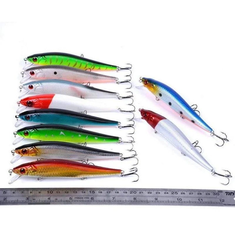 10 teile/satz 23g 14cm Isca Künstliche Harten Köder Pesca Minnow Angeln Lockt Wobbler Crankbait Haken 3D Augen Angeln Crankbait leurre