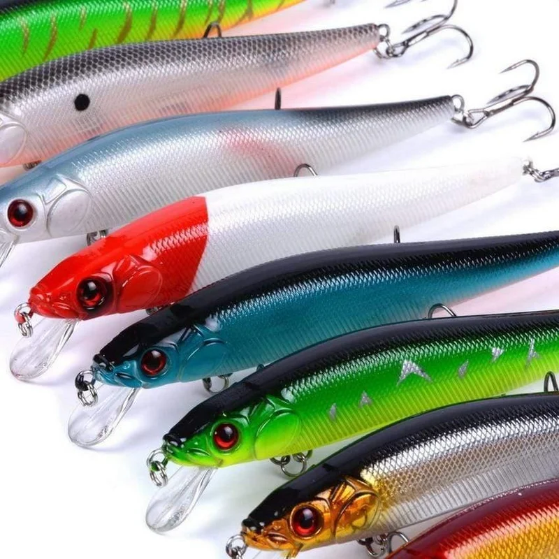 10 teile/satz 23g 14cm Isca Künstliche Harten Köder Pesca Minnow Angeln Lockt Wobbler Crankbait Haken 3D Augen Angeln Crankbait leurre