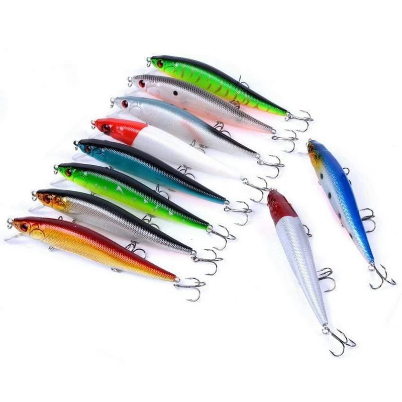 10 teile/satz 23g 14cm Isca Künstliche Harten Köder Pesca Minnow Angeln Lockt Wobbler Crankbait Haken 3D Augen Angeln Crankbait leurre