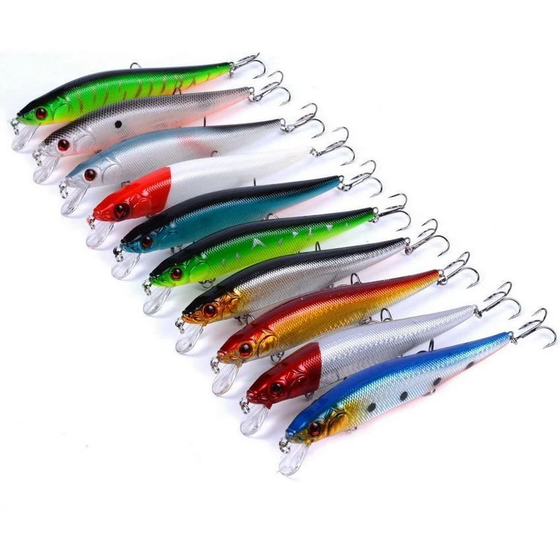 10 teile/satz 23g 14cm Isca Künstliche Harten Köder Pesca Minnow Angeln Lockt Wobbler Crankbait Haken 3D Augen Angeln Crankbait leurre