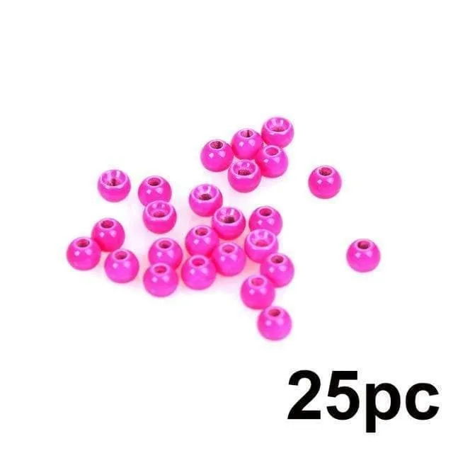 25 Stück 2.0–4.6 mm Fliegenbinden-Wolframperlen, vier Farben, Fliegenbindematerial, Angelzubehör