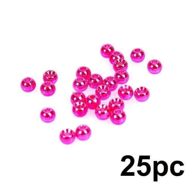 25 Stück 2.0–4.6 mm Fliegenbinden-Wolframperlen, vier Farben, Fliegenbindematerial, Angelzubehör