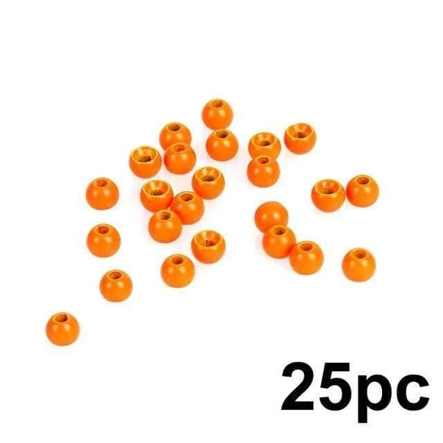 25 Stück 2.0–4.6 mm Fliegenbinden-Wolframperlen, vier Farben, Fliegenbindematerial, Angelzubehör