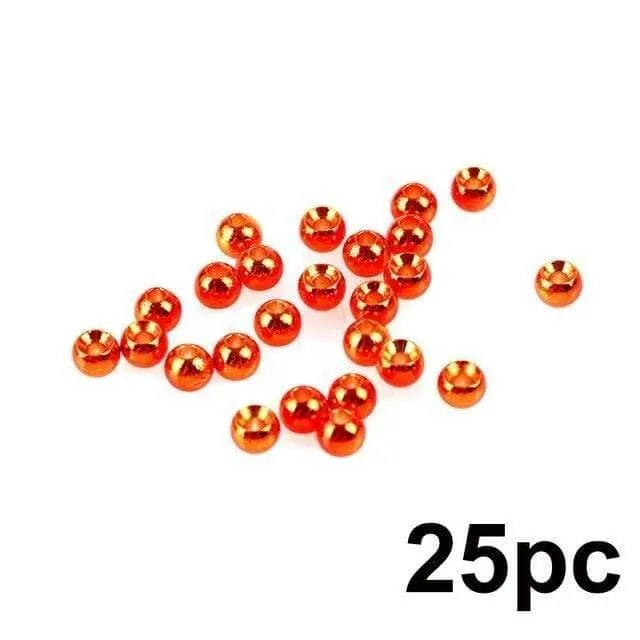 25 Stück 2.0–4.6 mm Fliegenbinden-Wolframperlen, vier Farben, Fliegenbindematerial, Angelzubehör