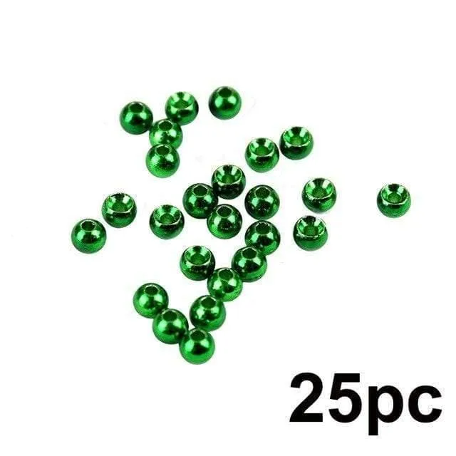 25 Stück 2.0–4.6 mm Fliegenbinden-Wolframperlen, vier Farben, Fliegenbindematerial, Angelzubehör