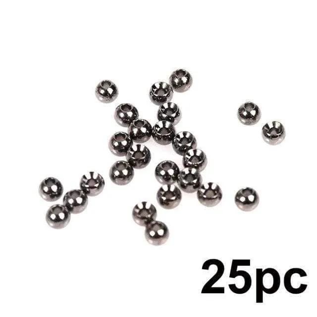 25 Stück 2.0–4.6 mm Fliegenbinden-Wolframperlen, vier Farben, Fliegenbindematerial, Angelzubehör