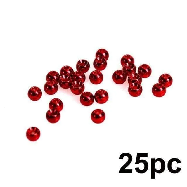 25 Stück 2.0–4.6 mm Fliegenbinden-Wolframperlen, vier Farben, Fliegenbindematerial, Angelzubehör