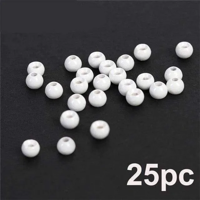 25 Stück 2.0–4.6 mm Fliegenbinden-Wolframperlen, vier Farben, Fliegenbindematerial, Angelzubehör