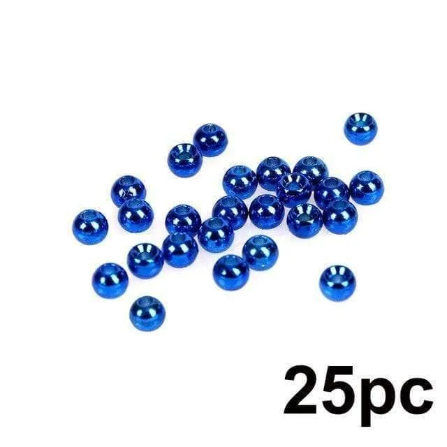 25 Stück 2.0–4.6 mm Fliegenbinden-Wolframperlen, vier Farben, Fliegenbindematerial, Angelzubehör