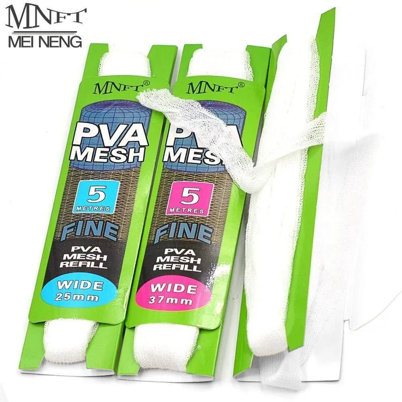 4Pcs 37mm * 5m & 25mm * 5m PVA Refill Mesh Karpfen Angeln Mesh köder Halten Tasche Großhandel Dropshipping Angelgerät Zubehör