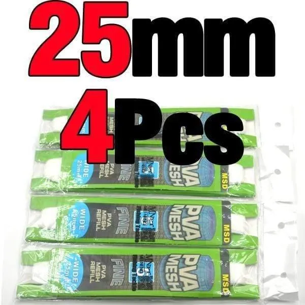4Pcs 37mm * 5m & 25mm * 5m PVA Refill Mesh Karpfen Angeln Mesh köder Halten Tasche Großhandel Dropshipping Angelgerät Zubehör