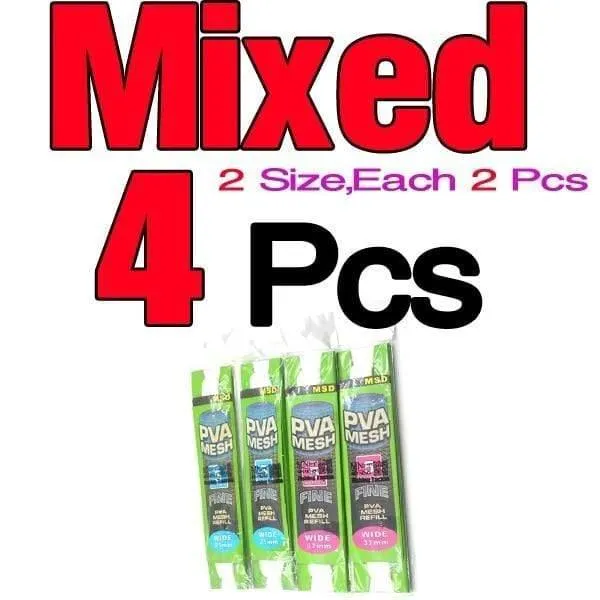 4Pcs 37mm * 5m & 25mm * 5m PVA Refill Mesh Karpfen Angeln Mesh köder Halten Tasche Großhandel Dropshipping Angelgerät Zubehör
