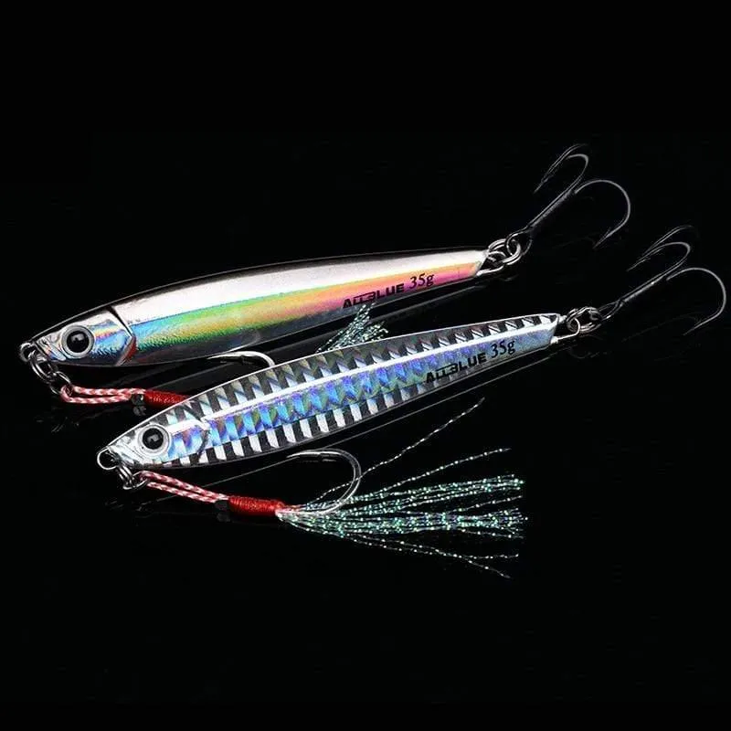 Metall-Jigging-Löffel, 35 g, 3D-Druck, Laser, künstlicher Köder, Shore-Angeln, Casting, Jig-Köder, superhartes Blei, Fisch-Angelköder
