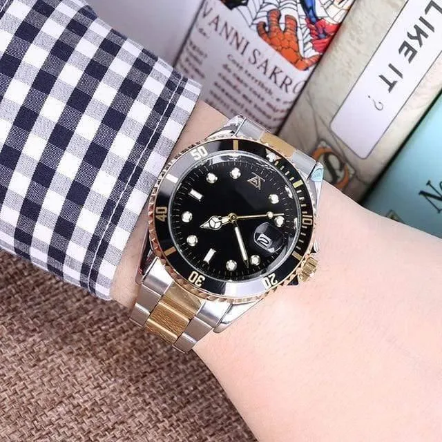 Stahl männlich 30m Rolle Sport Geschenke für Paar Herren Damen Armbanduhr Liebhaber Uhr Armband Rolexable relogio masculino