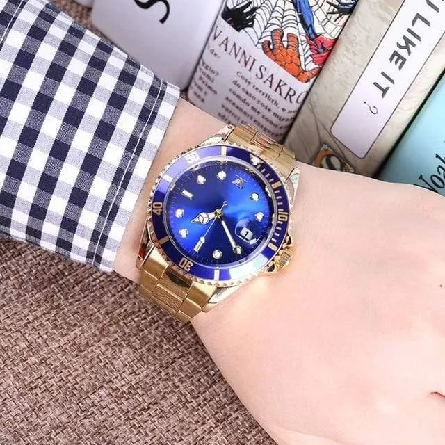 Stahl männlich 30m Rolle Sport Geschenke für Paar Herren Damen Armbanduhr Liebhaber Uhr Armband Rolexable relogio masculino