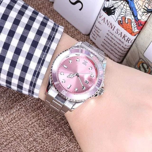 Stahl männlich 30m Rolle Sport Geschenke für Paar Herren Damen Armbanduhr Liebhaber Uhr Armband Rolexable relogio masculino