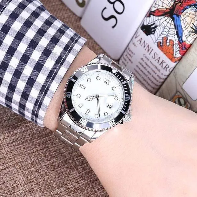 Stahl männlich 30m Rolle Sport Geschenke für Paar Herren Damen Armbanduhr Liebhaber Uhr Armband Rolexable relogio masculino