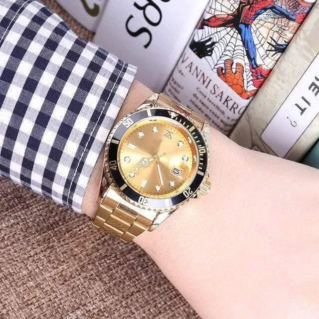 Stahl männlich 30m Rolle Sport Geschenke für Paar Herren Damen Armbanduhr Liebhaber Uhr Armband Rolexable relogio masculino