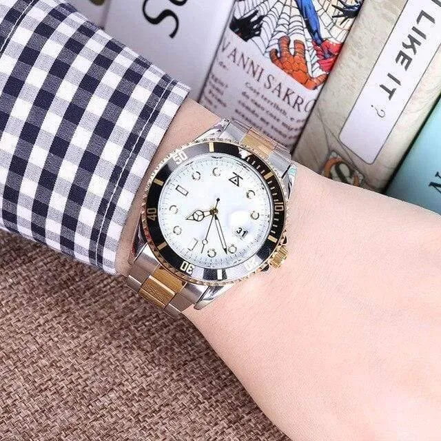 Stahl männlich 30m Rolle Sport Geschenke für Paar Herren Damen Armbanduhr Liebhaber Uhr Armband Rolexable relogio masculino