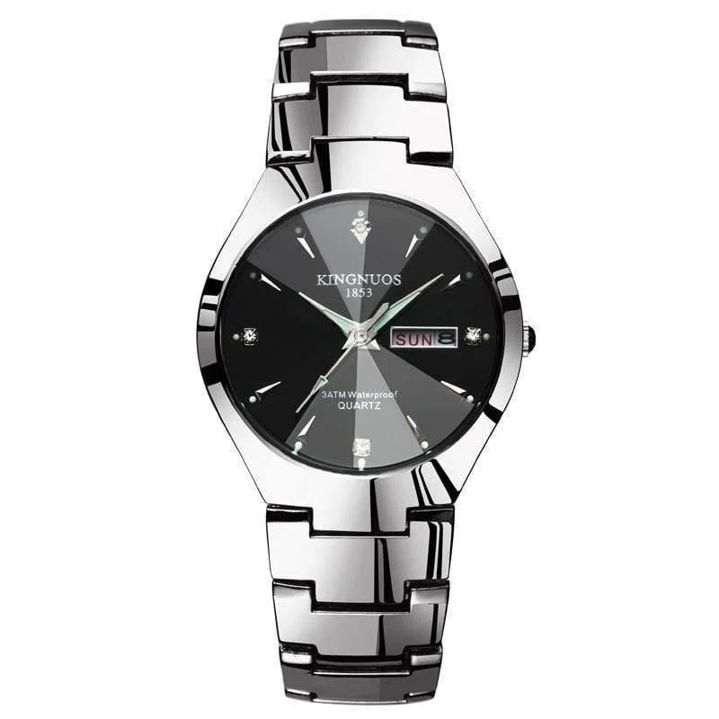 Uhr Wasserdicht Wolfram Stahl Männer Frauen Paare Liebhaber Uhren Set Armbanduhren Relogio feminino
