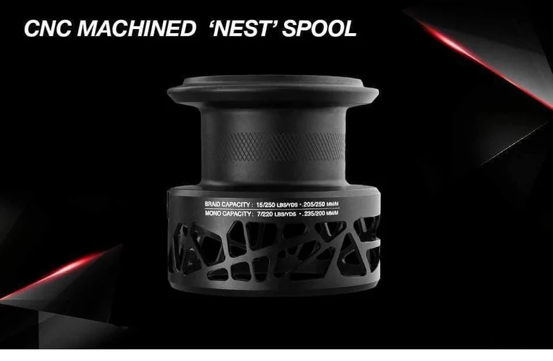 Carbon X Spinnrolle 5.2:1/6.2:1 Übersetzungsverhältnis Leicht bis 162 g 11BB 15 kg Max Drag Salzwasser Süßwasser Angelrolle