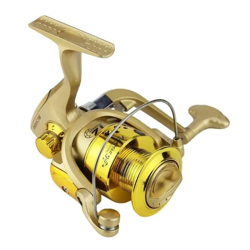 Kunststoff-Galvanikkopf Angelrolle Casting Rod Rad 12BB Spinnrollen 1000–7000 Klappwippe