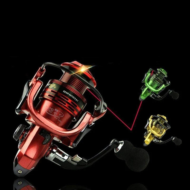 Angelrollen 13+1BB 5.5:1 Vollmetall für Fisch-Feeder-Baitcasting-Rollen, Spinnrollen für Ruten