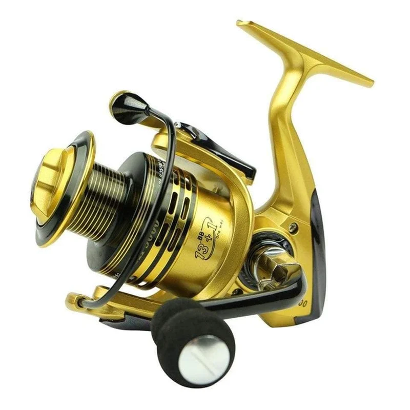 Angelrollen 13+1BB 5.5:1 Vollmetall für Fisch-Feeder-Baitcasting-Rollen, Spinnrollen für Ruten