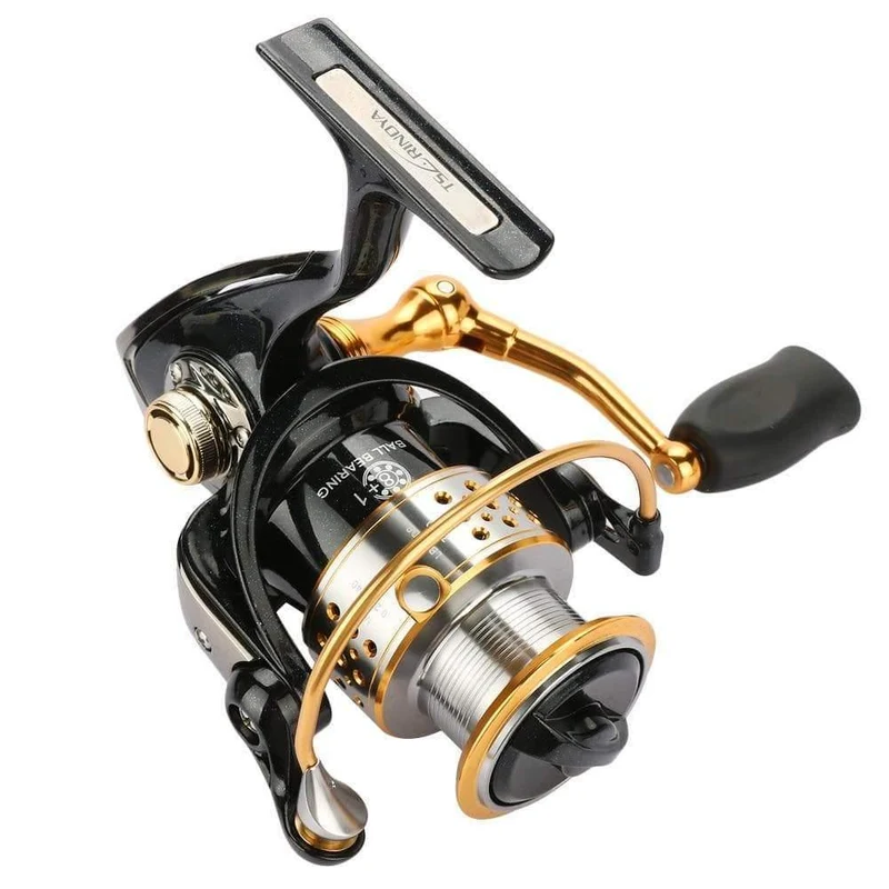 Metall Angelrolle Spule Meer Spinning Reels Tiefe und Flache Spool 2000 Serie 5.2:1 9BB Drag Power 6kg Für Angeln